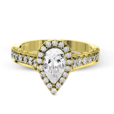 ZR1383 Engagement Ring in 14k Gold with Diamonds