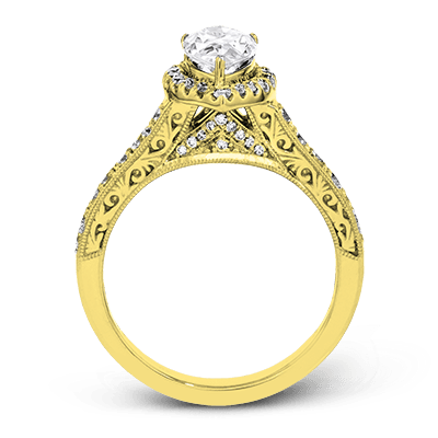 ZR1383 Engagement Ring in 14k Gold with Diamonds