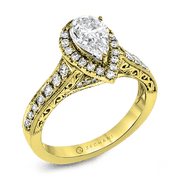 ZR1383 Engagement Ring in 14k Gold with Diamonds