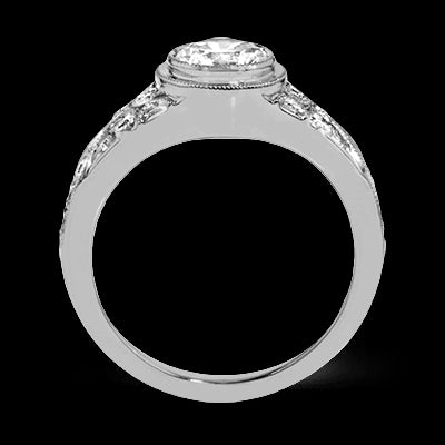 ZR1397 Engagement Ring in 14k Gold with Diamonds