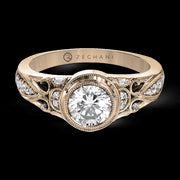ZR1397 Engagement Ring in 14k Gold with Diamonds