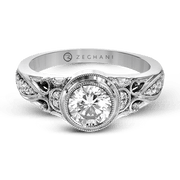 ZR1397 Engagement Ring in 14k Gold with Diamonds