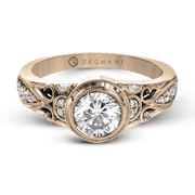 ZR1397 Engagement Ring in 14k Gold with Diamonds