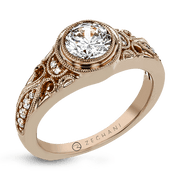 ZR1397 Engagement Ring in 14k Gold with Diamonds