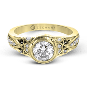 ZR1397 Engagement Ring in 14k Gold with Diamonds