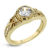 ZR1397 Engagement Ring in 14k Gold with Diamonds