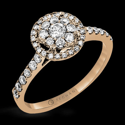 ZR1408 Right Hand Ring in 14k Gold with Diamonds