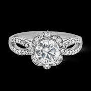 ZR1448 Engagement Ring in 14k Gold with Diamonds