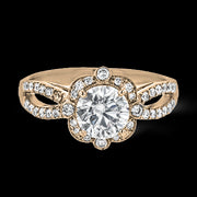 ZR1448 Engagement Ring in 14k Gold with Diamonds