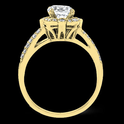 ZR1448 Engagement Ring in 14k Gold with Diamonds