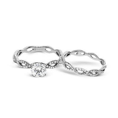 ZR1449 Wedding Set in 14k Gold with Diamonds