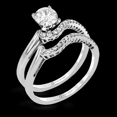 ZR1462 Wedding Set in 14k Gold with Diamonds