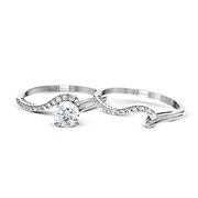ZR1462 Wedding Set in 14k Gold with Diamonds