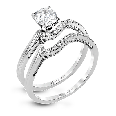 ZR1462 Wedding Set in 14k Gold with Diamonds