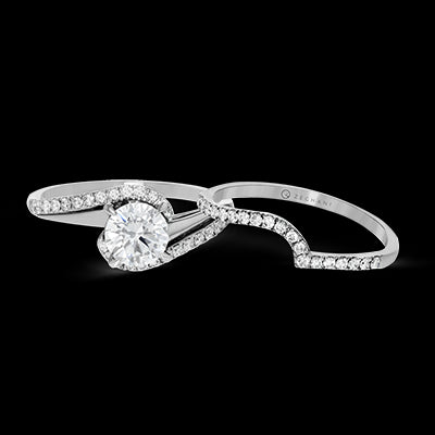 ZR1463 Wedding Set in 14k Gold with Diamonds