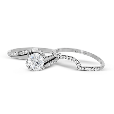 ZR1463 Wedding Set in 14k Gold with Diamonds