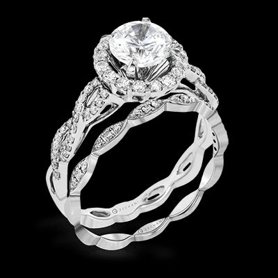 ZR1466 Wedding Set in 14k Gold with Diamonds