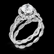 ZR1466 Wedding Set in 14k Gold with Diamonds