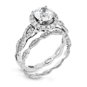 ZR1466 Wedding Set in 14k Gold with Diamonds