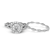 ZR1466 Wedding Set in 14k Gold with Diamonds