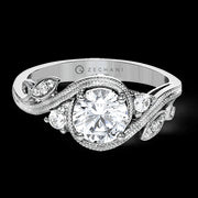 ZR1470 Engagement Ring in 14k Gold with Diamonds