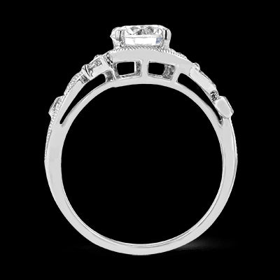 ZR1470 Engagement Ring in 14k Gold with Diamonds