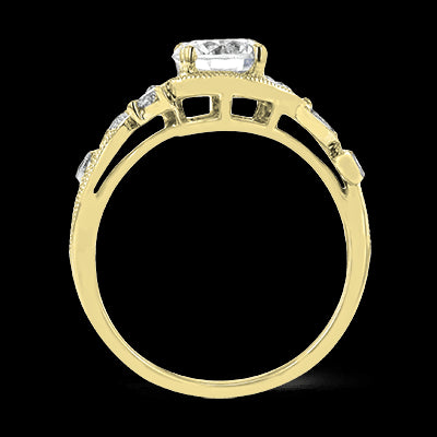 ZR1470 Engagement Ring in 14k Gold with Diamonds