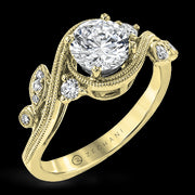 ZR1470 Engagement Ring in 14k Gold with Diamonds