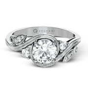 ZR1470 Engagement Ring in 14k Gold with Diamonds
