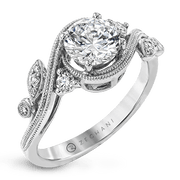 ZR1470 Engagement Ring in 14k Gold with Diamonds