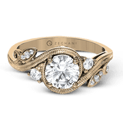ZR1470 Engagement Ring in 14k Gold with Diamonds
