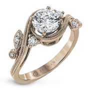 ZR1470 Engagement Ring in 14k Gold with Diamonds