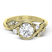 ZR1470 Engagement Ring in 14k Gold with Diamonds