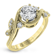 ZR1470 Engagement Ring in 14k Gold with Diamonds