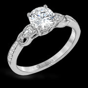 ZR1472 Engagement Ring in 14k Gold with Diamonds