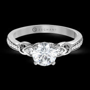 ZR1472 Engagement Ring in 14k Gold with Diamonds