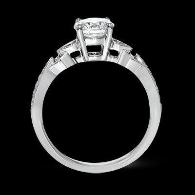 ZR1472 Engagement Ring in 14k Gold with Diamonds
