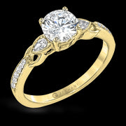 ZR1472 Engagement Ring in 14k Gold with Diamonds