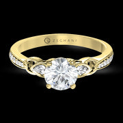 ZR1472 Engagement Ring in 14k Gold with Diamonds