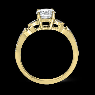 ZR1472 Engagement Ring in 14k Gold with Diamonds