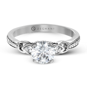 ZR1472 Engagement Ring in 14k Gold with Diamonds