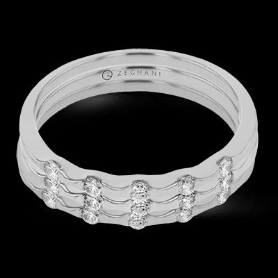 ZR1477 Right Hand Ring in 14k Gold with Diamonds