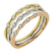 ZR1477 Right Hand Ring in 14k Gold with Diamonds