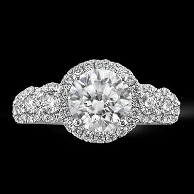 ZR1494 Engagement Ring in 14k Gold with Diamonds