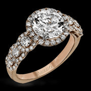 ZR1494 Engagement Ring in 14k Gold with Diamonds