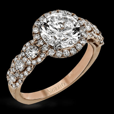 ZR1494 Engagement Ring in 14k Gold with Diamonds