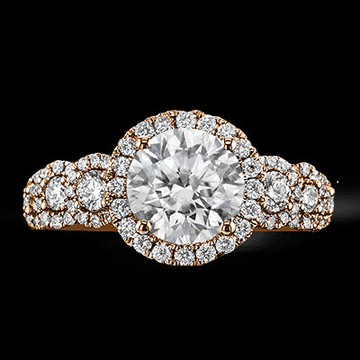 ZR1494 Engagement Ring in 14k Gold with Diamonds
