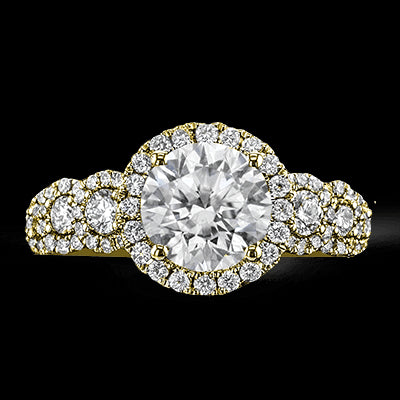 ZR1494 Engagement Ring in 14k Gold with Diamonds