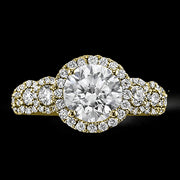 ZR1494 Engagement Ring in 14k Gold with Diamonds