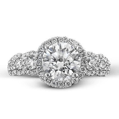 ZR1494 Engagement Ring in 14k Gold with Diamonds